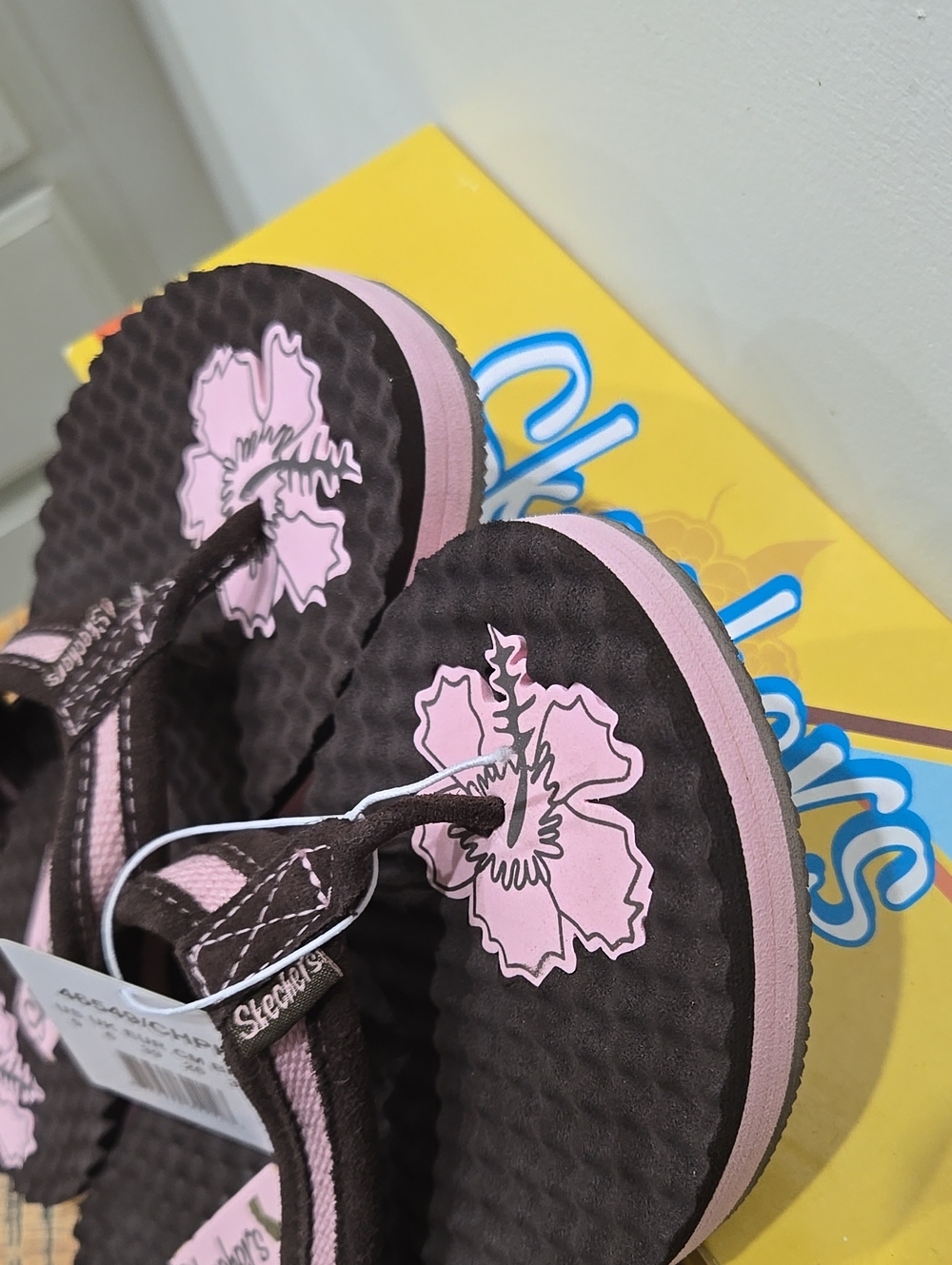 Vintage Y2K Skechers Cali Chocolate Floral Sandals Deadstock/NWOT Size 9 - Picture 9 of 13